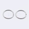 Anti-Tarnish Rhodium Plated 925 Sterling Silver Open Jump Rings STER-F036-02P-0.6x6mm-2