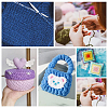 1 Set Elephant Shape  Wooden Knitting Needle Gauge & Yarn Wrap Guide Board DIY-BC0006-94-6