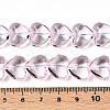 Transparency Glass Beads Strands GLAA-T023-13F-4