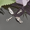 2Sets 925 Sterling Silver Box Clasps STER-BBC0007-01-4