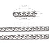 304 Stainless Steel Curb Chains CHS-O002-02-5