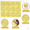 6 Patterns Aluminium-foil Paper Adhesive Embossed Stickers DIY-WH0451-001-3