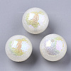 ABS Plastic Imitation Pearl Beads X-SACR-N009-30-1