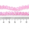 Baking Electroplate Glass Beads Strands DGLA-A039-J8mm-B18-4