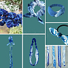 12Pcs 4 Styles Bowknot Cotton Elastic Hair Ties OHAR-SP0001-09-6