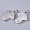 Natural Quartz Crystal Pendants X-G-R480-02C-2