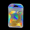 Rectangle Glitter Holographic Plastic Zip Lock Gift Bags PW-WG86554-10-1