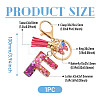 Alloy Resin Butterfly Keychains KEYC-TADJ0002-02G-F-3
