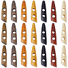 56Pcs 7 Colors 2-Hole Wood Buttons BUTT-GF0004-26-1