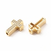 Rack Plating Brass Cubic Zirconia Beads LS-KK-B051-06G-01-2