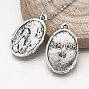 Tibetan Style Alloy Pendants X-TIBE-Q078-09AS-RS-5