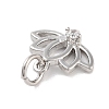 Rack Plating Brass Clear Cubic Zirconia Pendants KK-M293-11P-2
