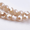 Electroplate Glass Beads Strands EGLA-F120-PL-B01-3