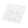 6 Pcs Brass Mirco Pave Clear Cubic Zirconia Ear Studs EJEW-S218-01P-07-2