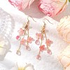 Flower Brass Dangle Earrings EJEW-TA00643-02-1