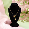 Adjustable 304 Stainless Steel Cable Chain Necklaces Flower & Bees Alloy Charm Lariat Necklaces for Women NJEW-TAC0017-02-7