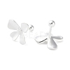 999 Sterling Silver Flower Cartilage Earrings EJEW-P296-24P-2