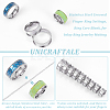 18Pcs 9 Size 201 Stainless Steel Grooved Finger Ring Settings STAS-UN0049-69P-5