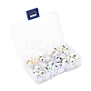 80Pcs 8 Colors Christmas Opaque Glass Beads EGLA-YW0001-05-3