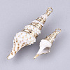 Electroplate Spiral Shell Pendants SSHEL-S262-27-2
