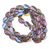 Transparent Electroplate Glass Beads Strands EGLA-C001-HR01-3