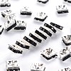 Brass Rhinestone Spacer Beads X-RSB072-04S-1