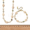 Starfish & Turtle Synthetic Turquoise Beaded Necklace & Bracelet Sets SJEW-JS01385-03-4