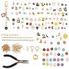 1 Bag DIY Keychain Kit DIY-GL0007-19B-1