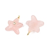 Natural Rose Quartz Pendants X-G-H353-01G-07-2