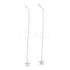 Long Chain with Star Dangle Stud Earrings EJEW-A067-12P-4