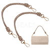 2Pcs Glass Rhinestone Rubber Cord Bag Handles FIND-PH0059-68A-1