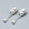 999 925 Sterling Silver Dangle Charms STER-T002-159S-1