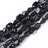 Natural Black Tourmaline  Beads Strands X-G-S363-027-1