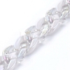 Handmade Imitation Pearl Acrylic Curb Chains AJEW-JB00626-01-3