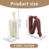2Pcs 2 Styles Porcelain Abstract Human Display Decoration DJEW-DC0001-20-2