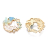 Rack Plating Alloy Enamel Pendants X-ENAM-N056-372KCG-02-2