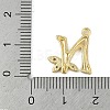 Brass Crystal Rhinestone Letter Links Connector Charms KK-S395-06G-N-3