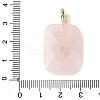 Natural Rose Quartz Faceted Pendants G-B186-01G-06-3