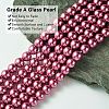 Eco-Friendly Glass Pearl Beads Strands HY-A008-8mm-RB027-2