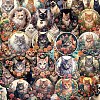 50Pcs PVC Self-Adhesive Cat Cartoon Stickers STIC-PW0021-02-1