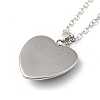 Glass Heart with Cloud Pendant Necklace NJEW-H165-01F-3