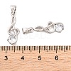 Musical Note Real Platinum Plated Brass Cubic Zirconia Pendants ZIRC-R014-09-2