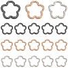 18Pcs 3 Colors Alloy Spring Gate Rings FIND-SC0019-03B-1
