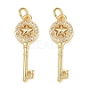 Brass Micro Pave Clear Cubic Zirconia Pendants KK-L231-12G-01-1