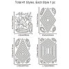 Geometric Carbon Steel Cutting Dies Stencils DIY-WH0309-1972-6