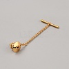 Brass Tie Tack Clutch with Chains KK-WH0083-11G-2