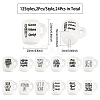 24Pcs 12 Style Cup with Word Pattern Silicone Beads SIL-CA0002-77-2