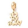 304 Stainless Steel European Dangle Charms STAS-I192-06G-1