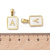 Ion Plating(IP) 304 Stainless Steel Pave Shell Pendants X-STAS-G327-01G-A-3