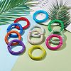 11Pcs 11 Color Imitation Gemstone Acrylic Curved Tube Chunky Stretch Bracelets Set for Women BJEW-JB08136-2